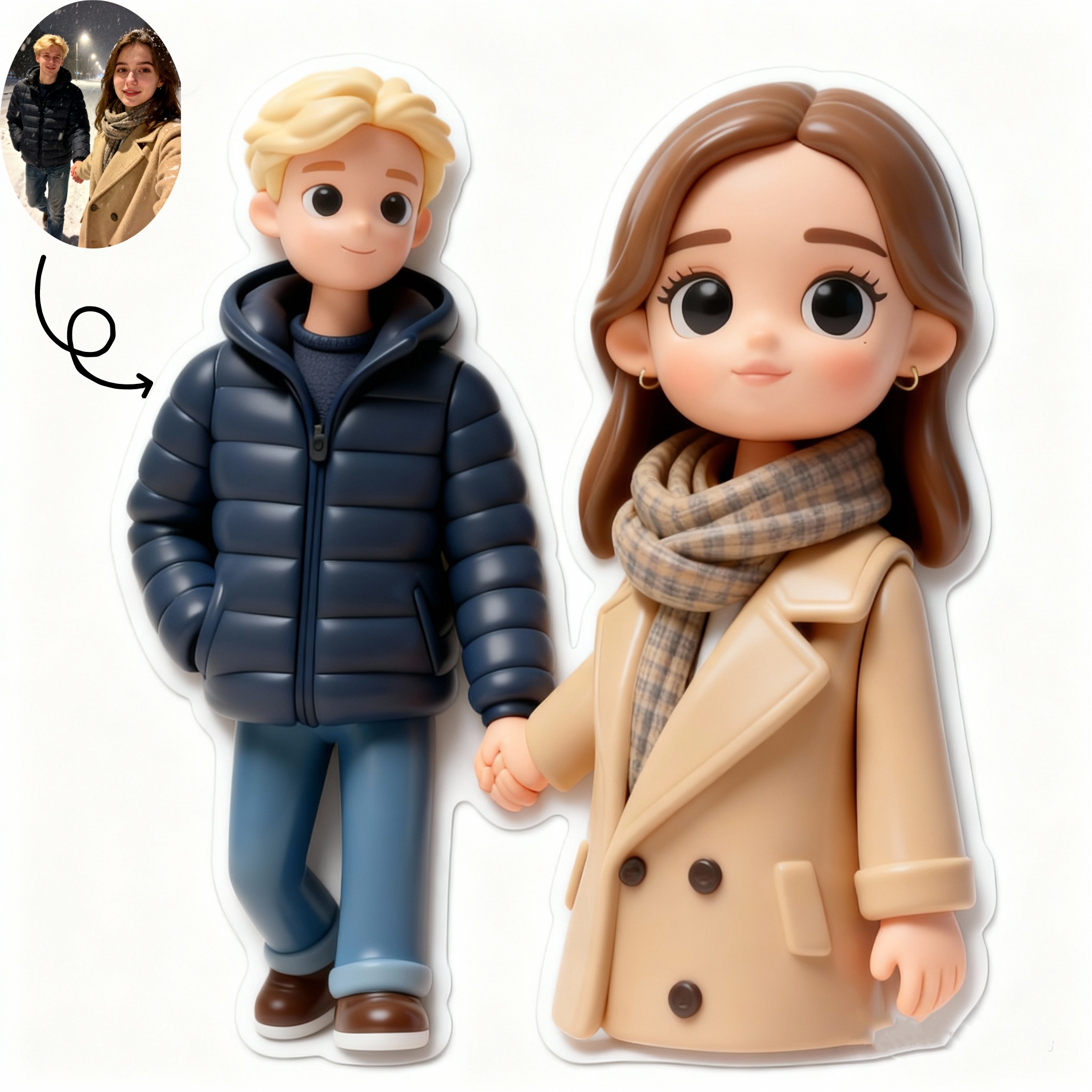 Custom Star Map - Personalized 3D Cartoon Character Photo Customization
