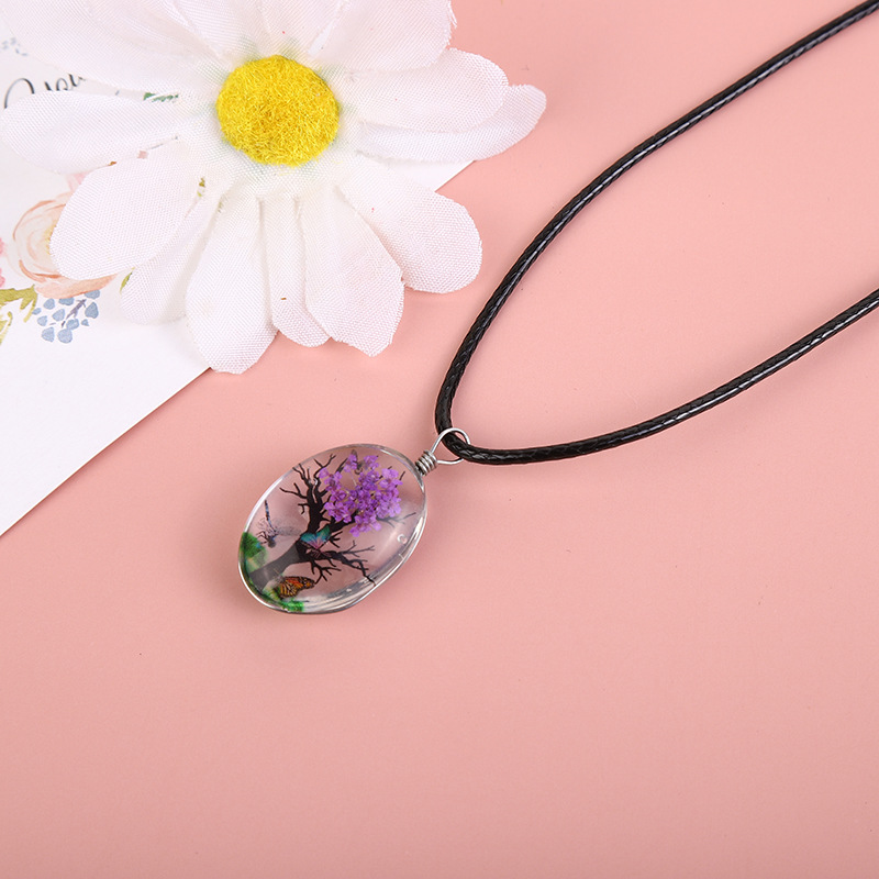 Real Dried Flower Baby's Breat - Birth Flower Necklace recensione e prezzo