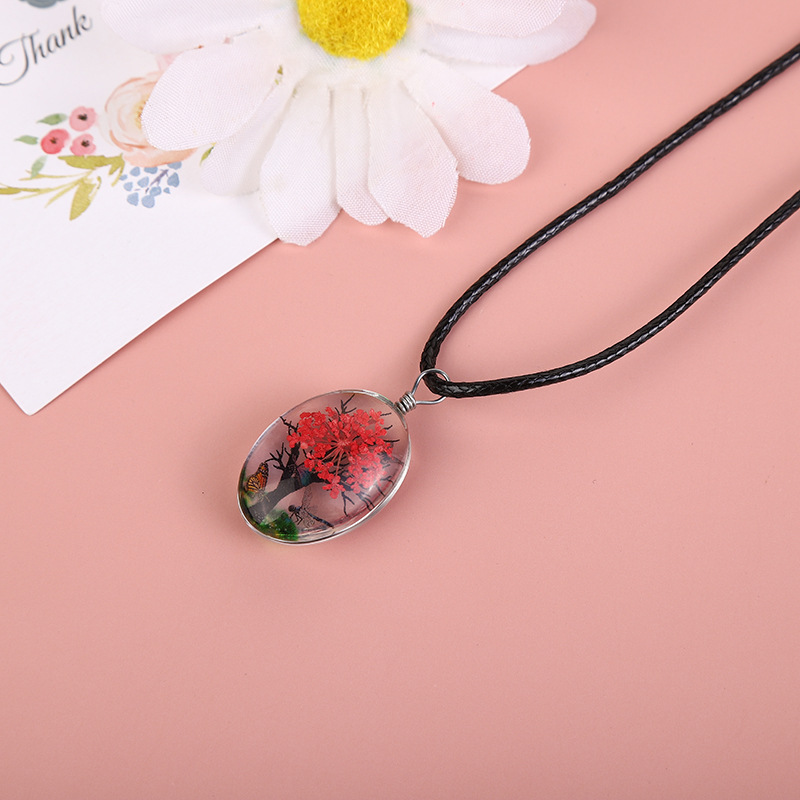 Real Dried Flower Baby's Breat - Birth Flower Necklace recensione e prezzo