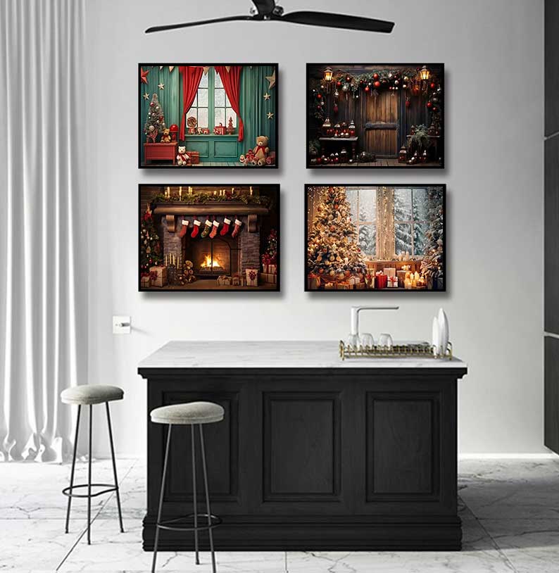 1pc frameless Large Christmas  - Family Tree Print recensione e prezzo