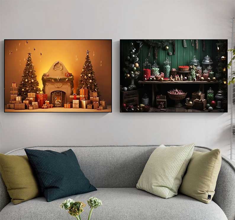1pc frameless Large Christmas  - Family Tree Print recensione e prezzo