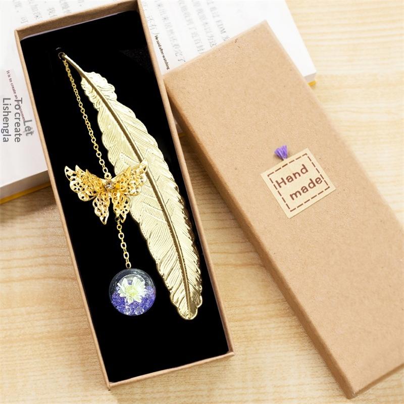 1PC Metal Bookmark Creative Im - Dried Flower Bookmark recensione e prezzo