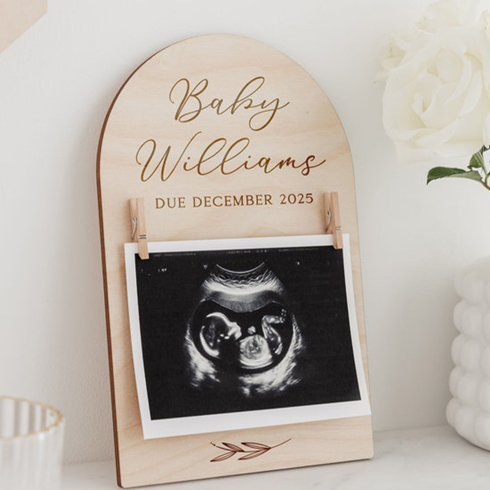 Personalised Pregnancy Announc - Engraved Wood Frame recensione e prezzo