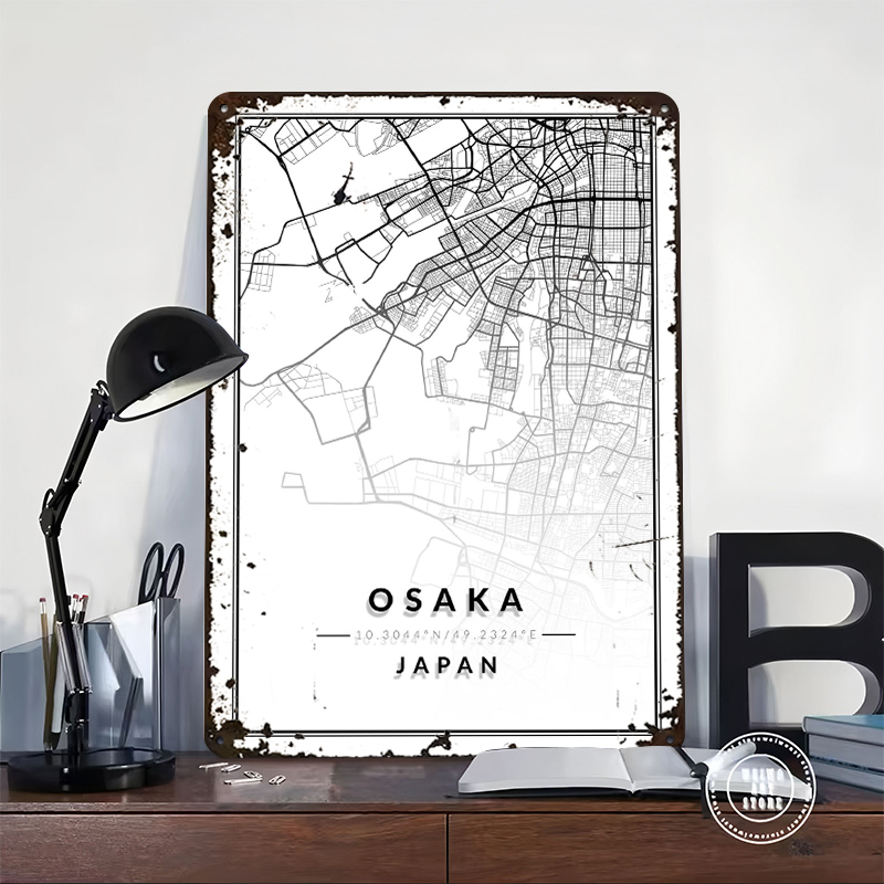 Osaka Map 3D Texture Printed P - Custom Map Poster recensione e prezzo