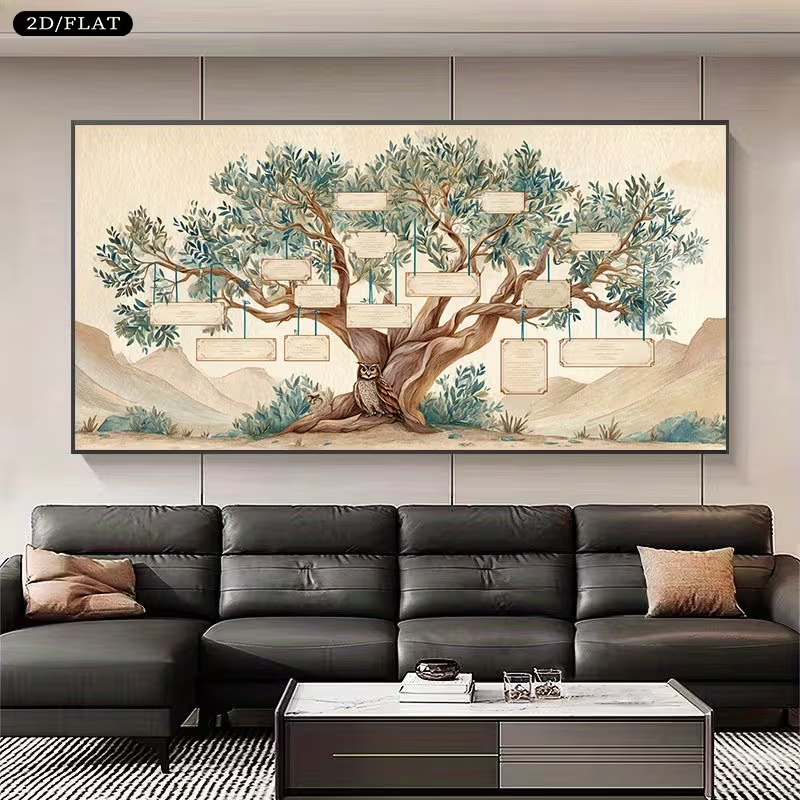 2D Flat, 2D Flat, Large Canvas - Family Tree Print recensione e prezzo