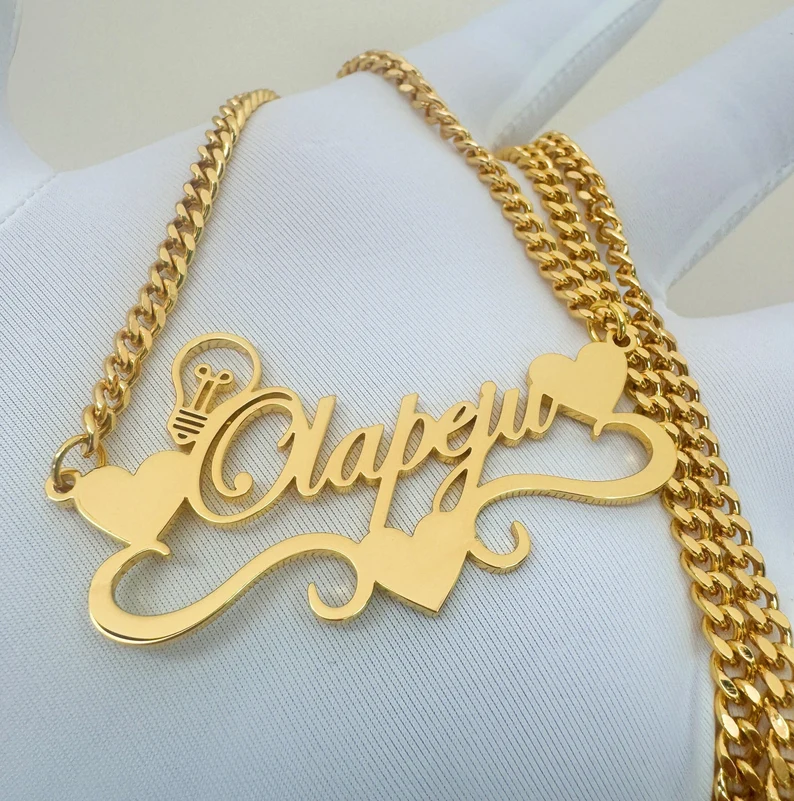 Handcrafted Gold Color Name Ne - Name Necklace Custom recensione e prezzo