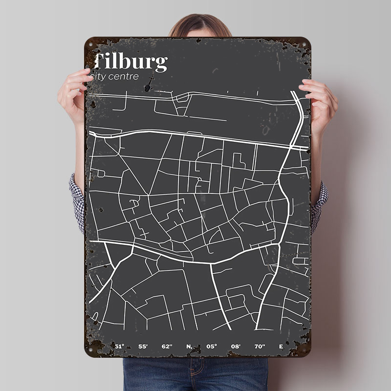Tilburg City Centre Map Printe - Custom Map Poster recensione e prezzo