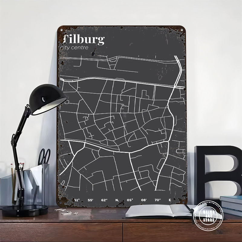 Tilburg City Centre Map Printe - Custom Map Poster recensione e prezzo