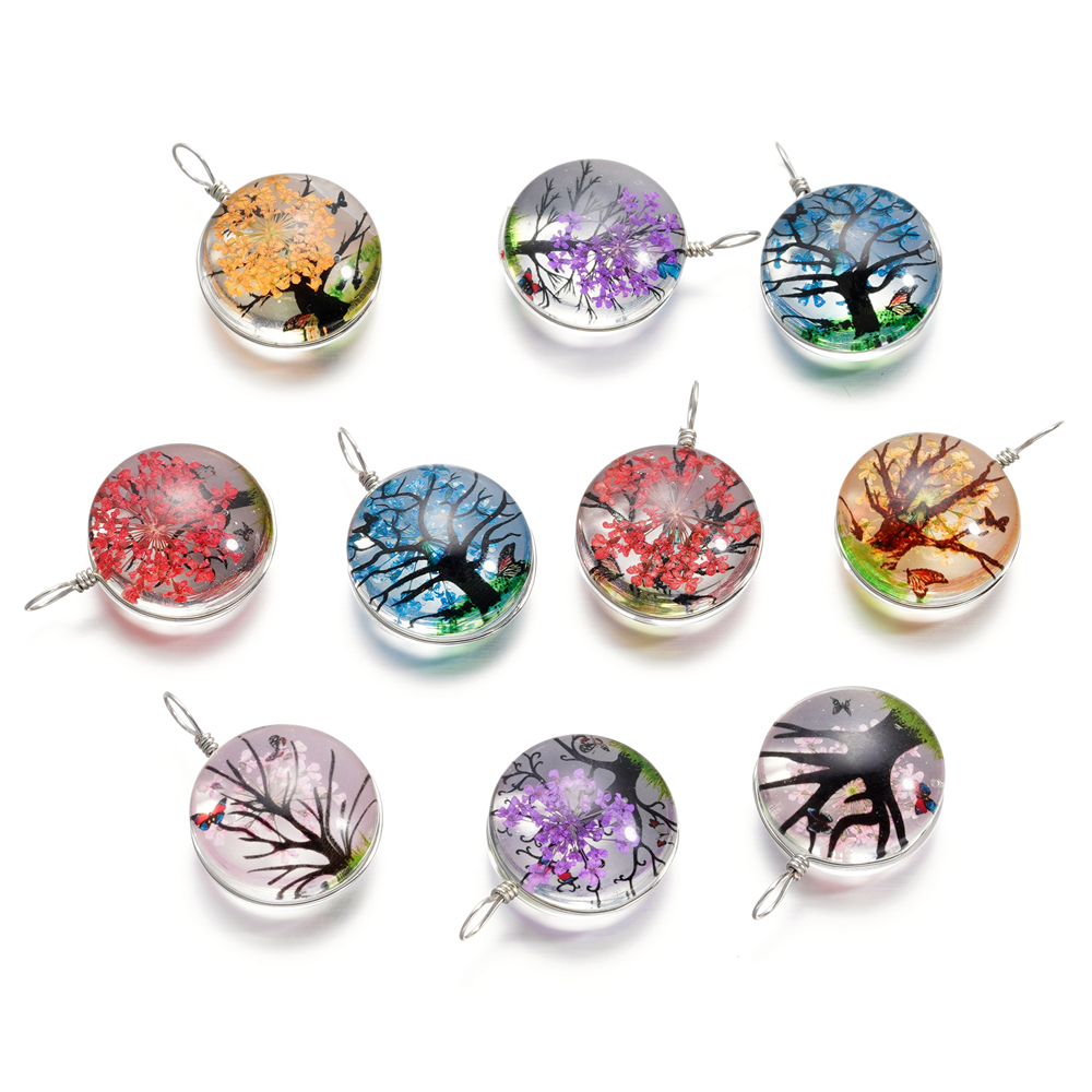 5pcs/lot 20x29mm Jewelry Cryst - Birth Flower Necklace recensione e prezzo