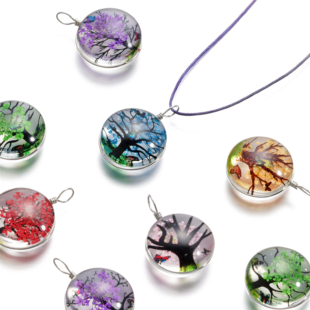 5pcs/lot 20x29mm Jewelry Cryst - Birth Flower Necklace recensione e prezzo