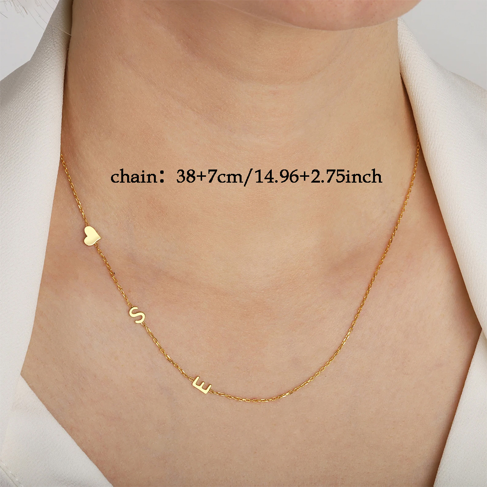 Custom Heart Sideways Letter I - Name Necklace Custom recensione e prezzo