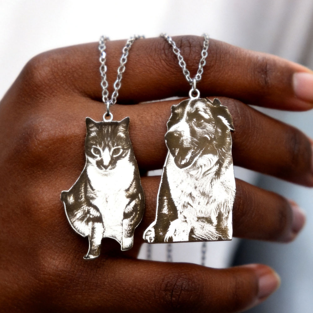 Custom Engrave Pet Photo Neckl - Pet Portrait Custom recensione e prezzo