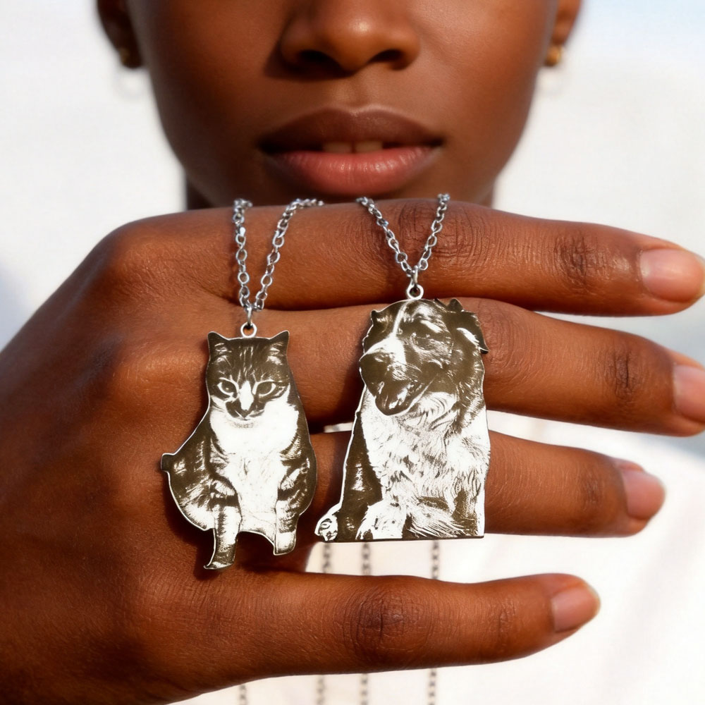 Custom Engrave Pet Photo Neckl - Pet Portrait Custom recensione e prezzo