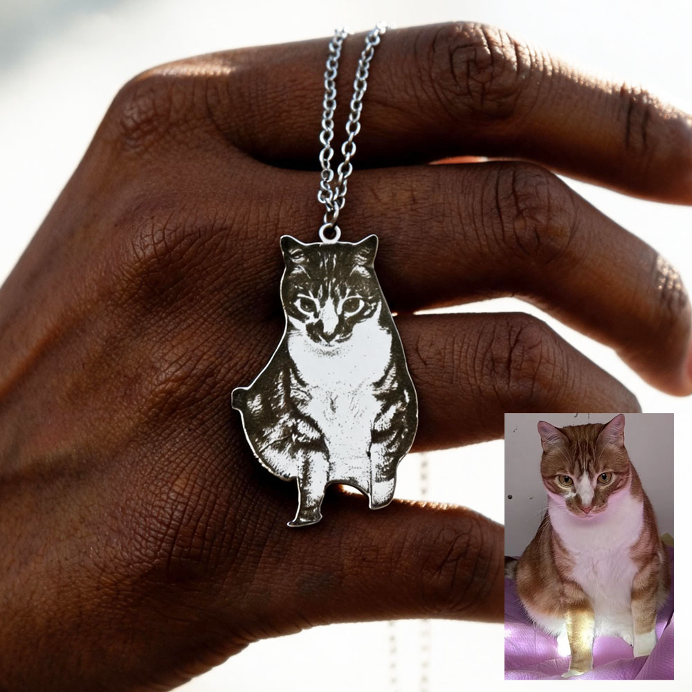 Custom Engrave Pet Photo Neckl - Pet Portrait Custom recensione e prezzo