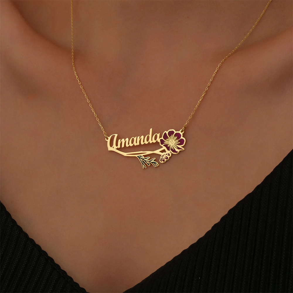 Personalized Colorfuls Birth F - Name Necklace Custom recensione e prezzo