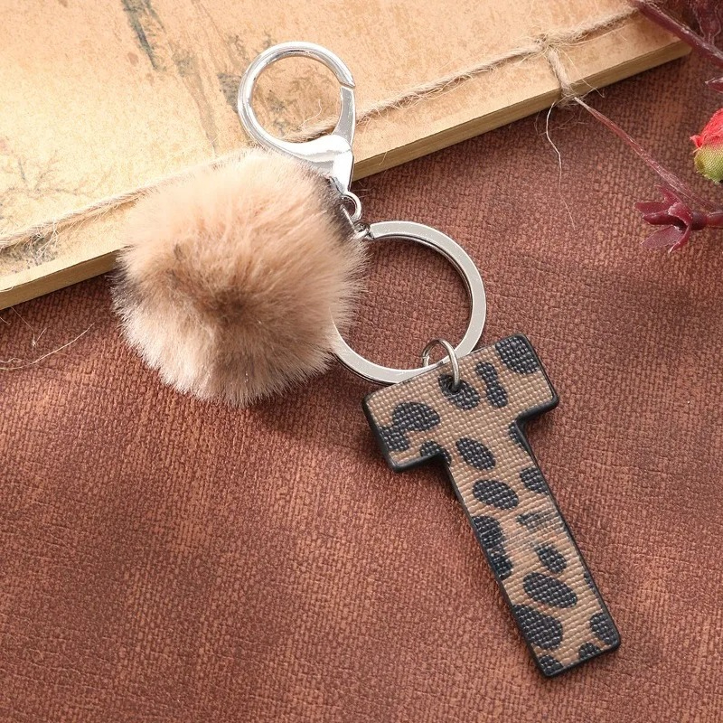 A-M Fashion Leopard Alphabet A - Monogram Keychain Leather recensione e prezzo