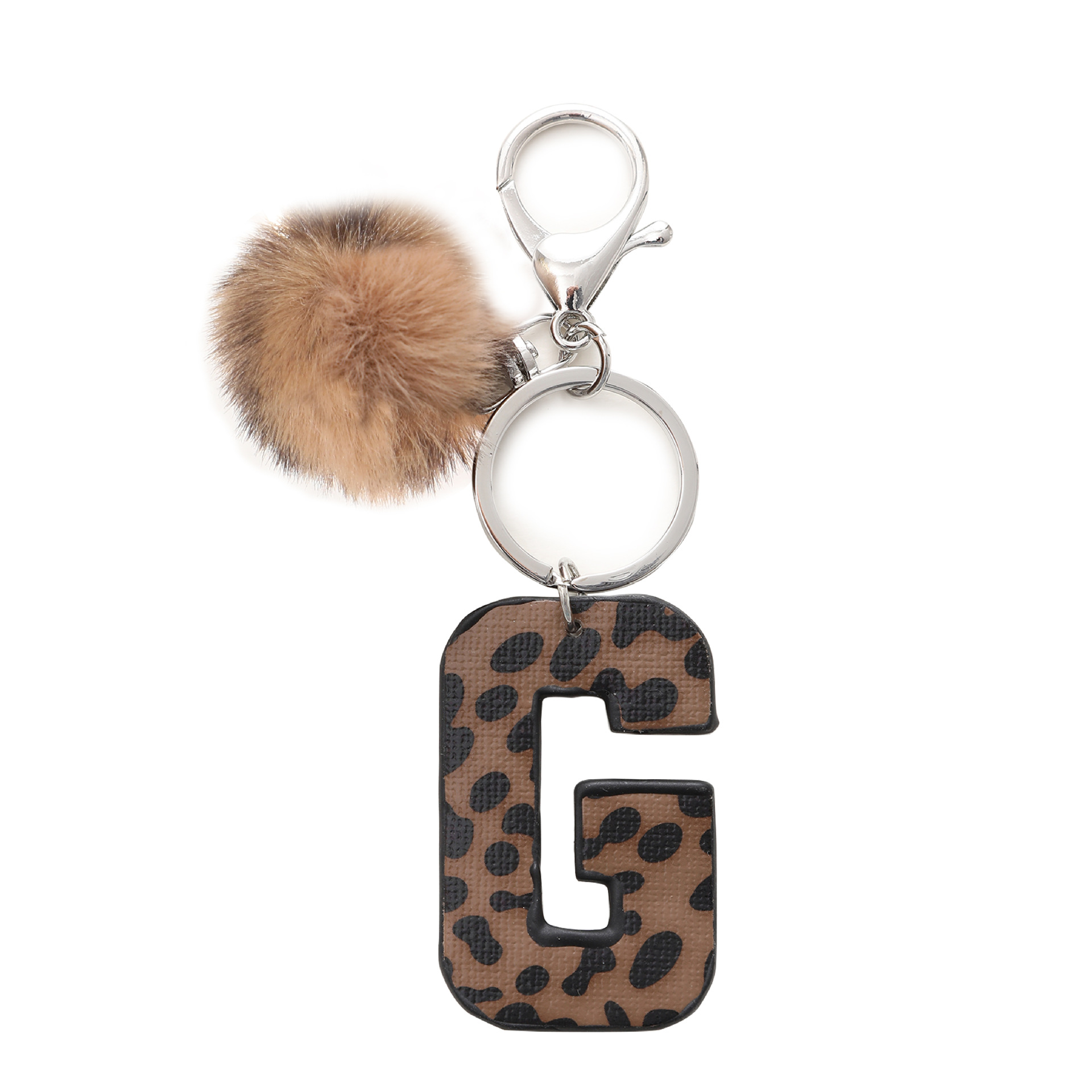 A-M Fashion Leopard Alphabet A - Monogram Keychain Leather recensione e prezzo