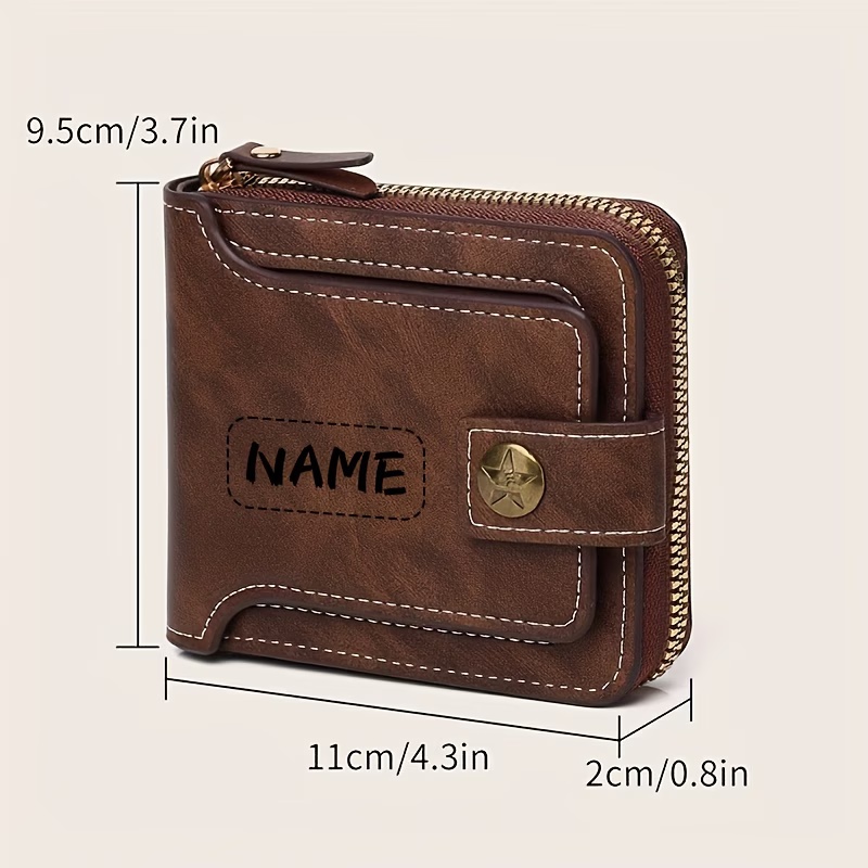Custom Name Men's PU Wallet, C - Personalized Name Box recensione e prezzo
