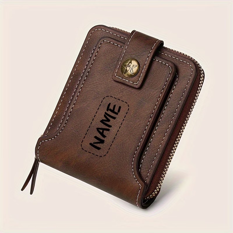 Custom Name Men's PU Wallet, C - Personalized Name Box recensione e prezzo