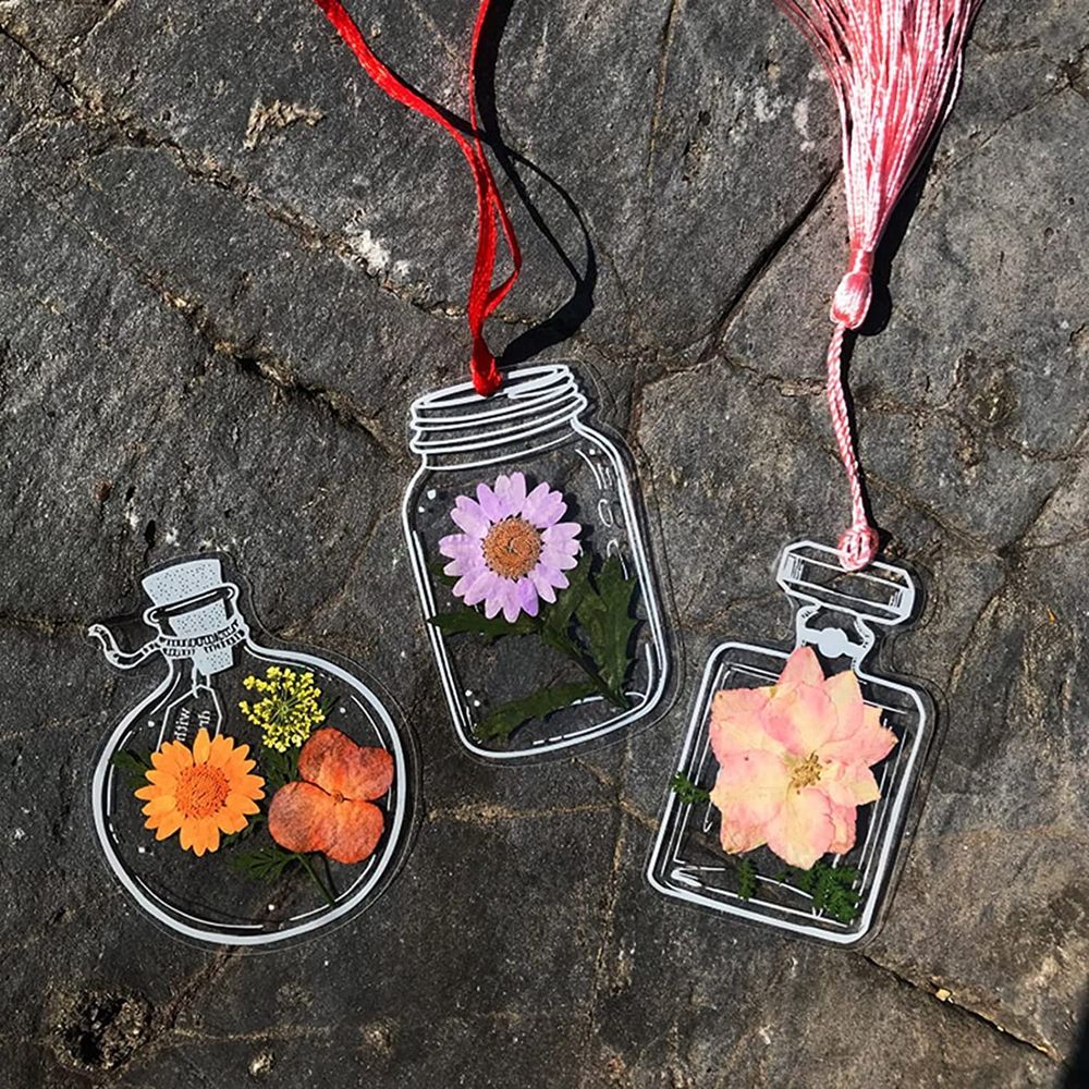 30Pcs Handmade DIY Transparent - Dried Flower Bookmark recensione e prezzo