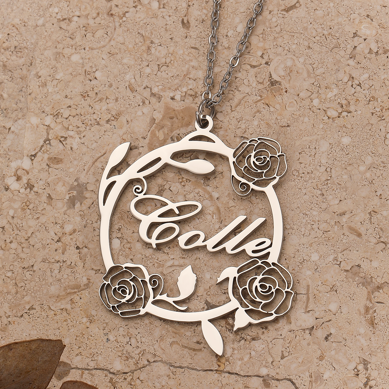 1pc Custom Rose Flower Name Ne - Name Necklace Custom recensione e prezzo