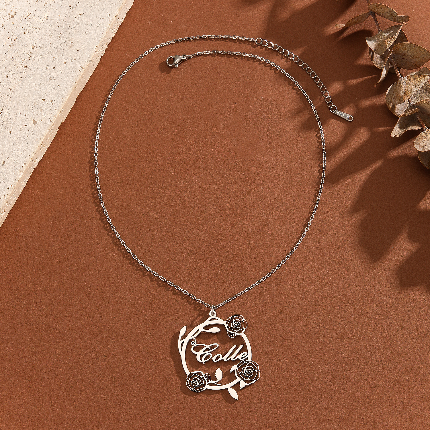 1pc Custom Rose Flower Name Ne - Name Necklace Custom recensione e prezzo