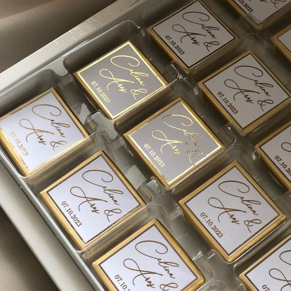 50pcs Wedding Chocolate Packin - Personalised Candle Label recensione e prezzo