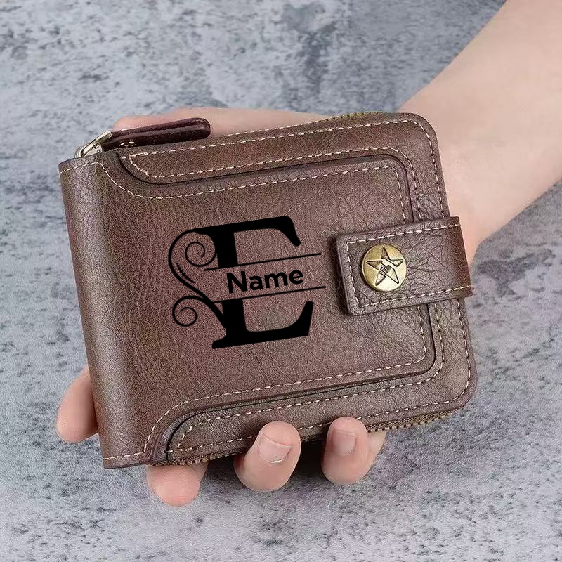 Men's Custom Wallet - Personal - Personalized Name Box recensione e prezzo