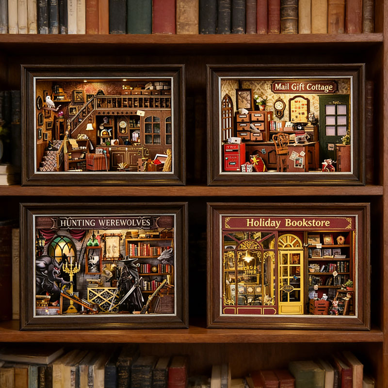 DIY 3D Wooden Book Nook Kit Mi - Engraved Wood Frame recensione e prezzo