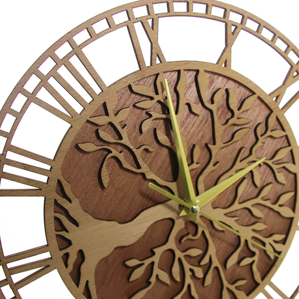 Tree of Life Wooden Wall Clock - Family Tree Print recensione e prezzo