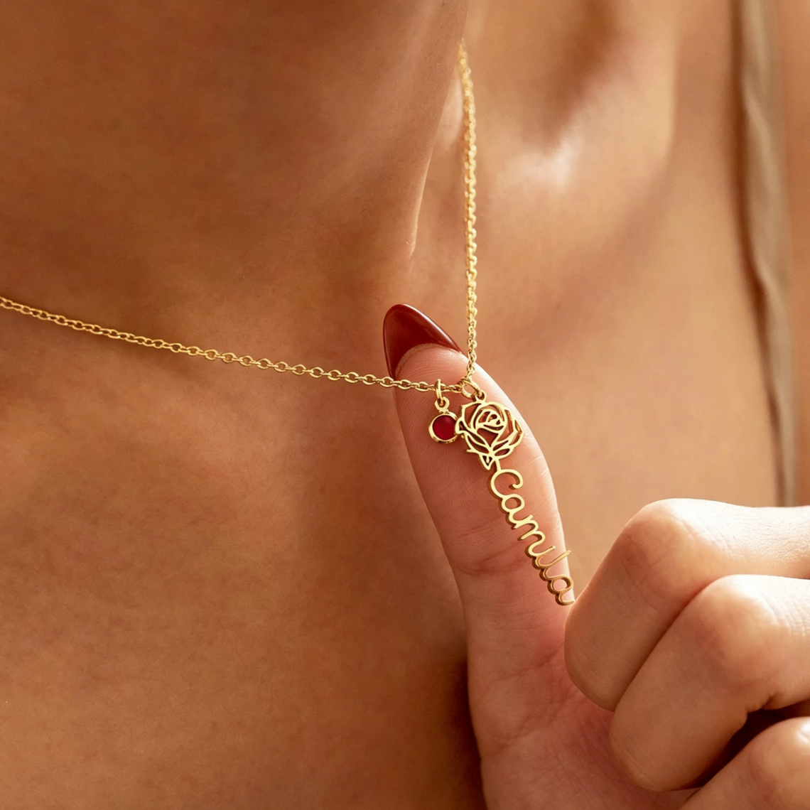 Personalized Custom Name Neckl - Birth Flower Necklace recensione e prezzo