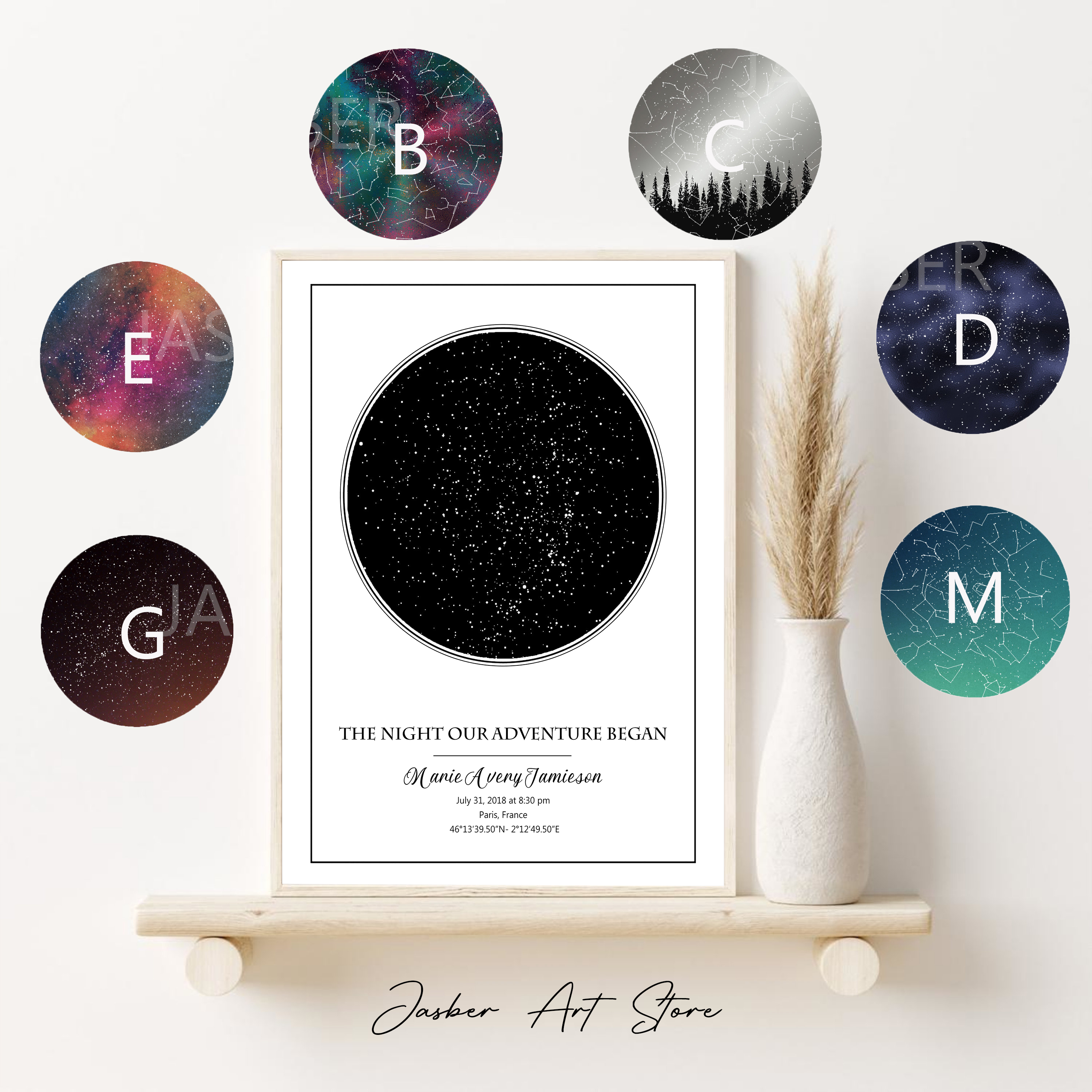 Personalized Star Map Poster B - Custom Star Map recensione e prezzo