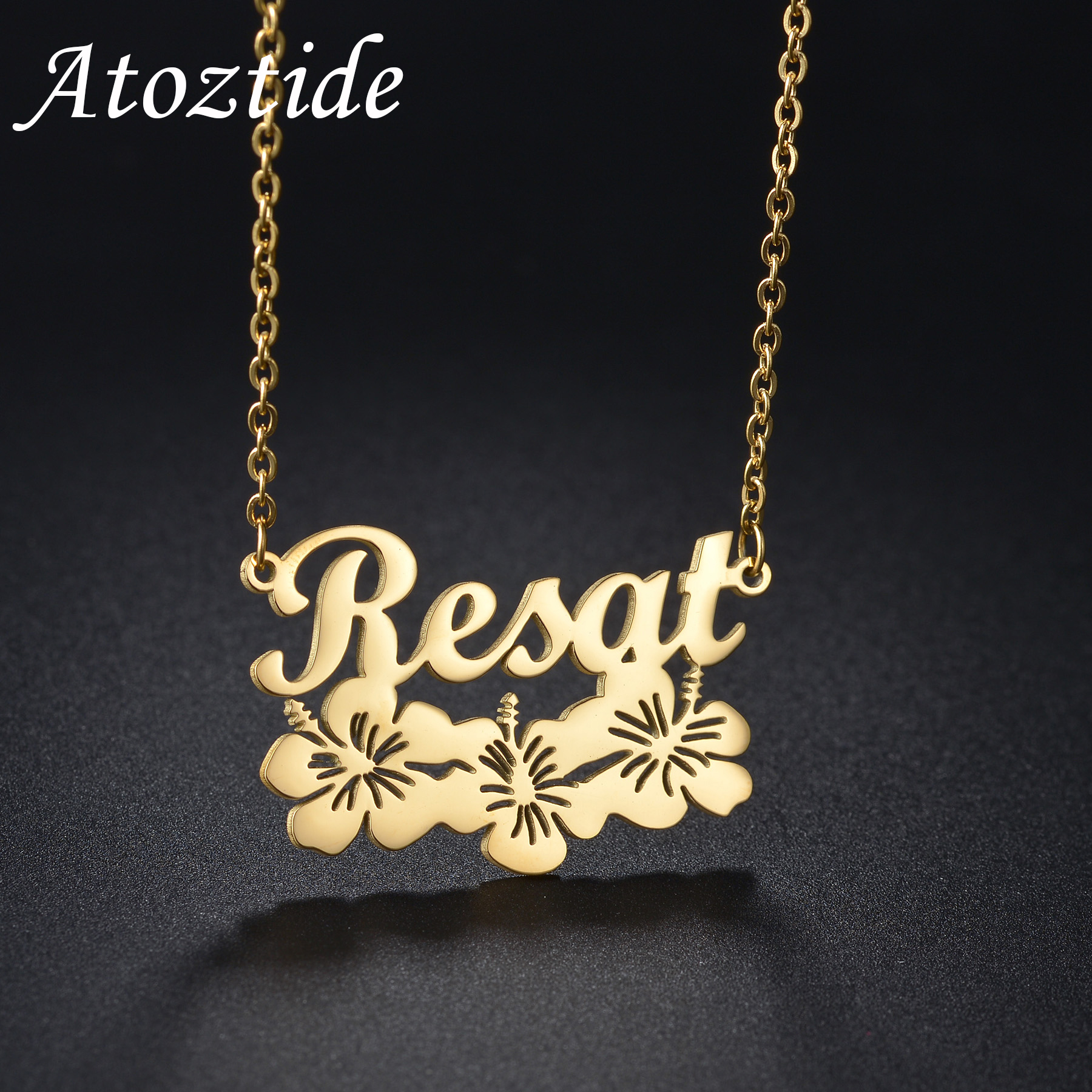 Atoztide Personalized Custom P - Birth Flower Necklace recensione e prezzo