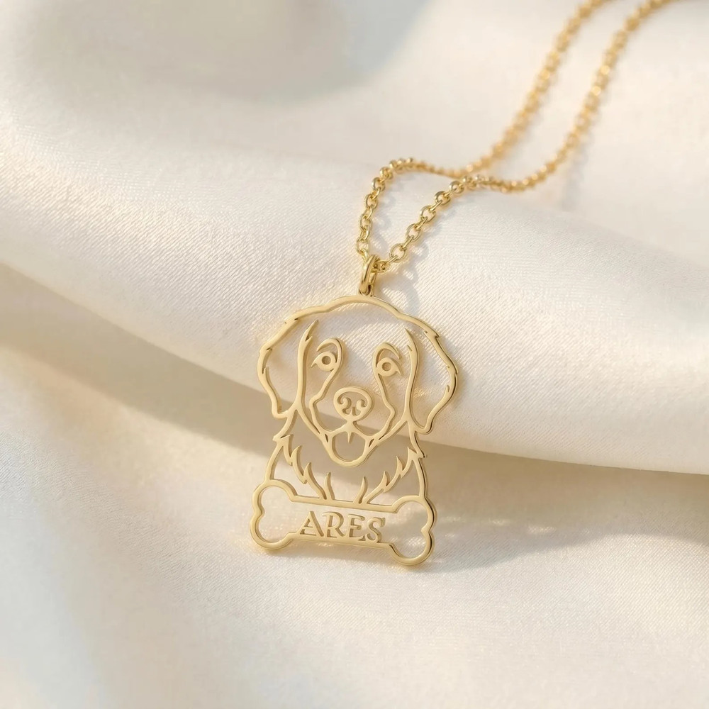 Personalized Custom Dog Breed  - Birth Flower Necklace recensione e prezzo
