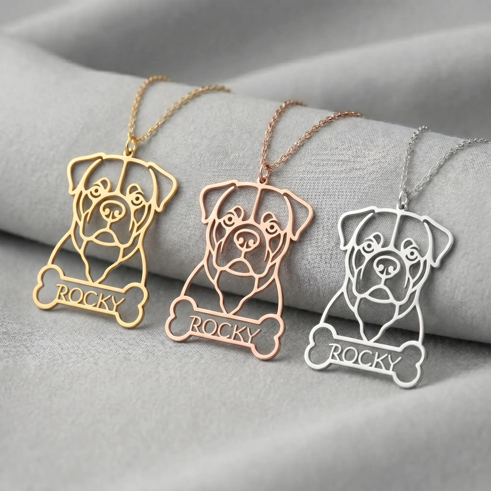 Personalized Custom Dog Breed  - Birth Flower Necklace recensione e prezzo
