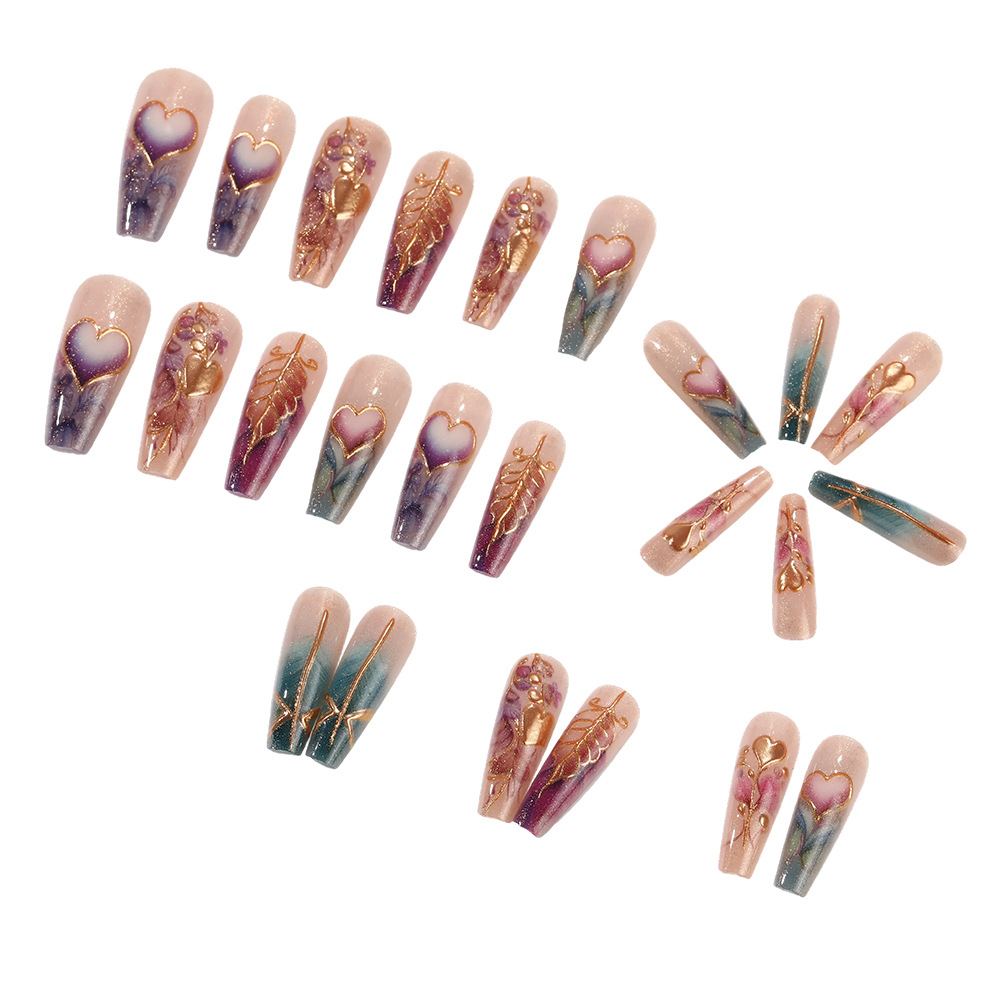 24pcs/set 3D fake nails for wo - Pressed Flower Art recensione e prezzo