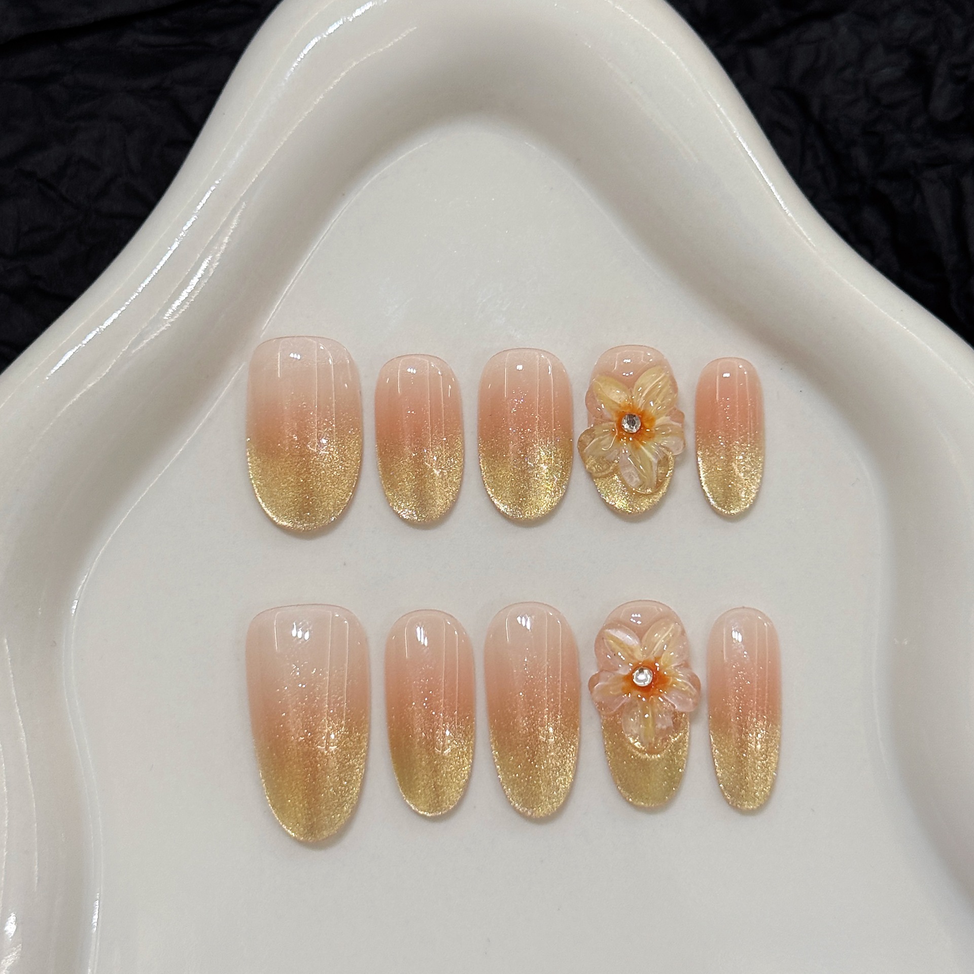 10pcs Handmade Press on Nails  - Pressed Flower Art recensione e prezzo