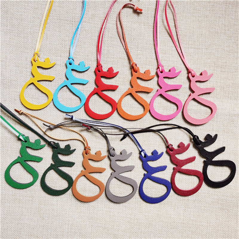 Natural Leather Keychain with  - Monogram Keychain Leather recensione e prezzo