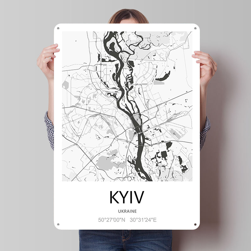 Kyiv City Map Printed Poster C - Custom Map Poster recensione e prezzo