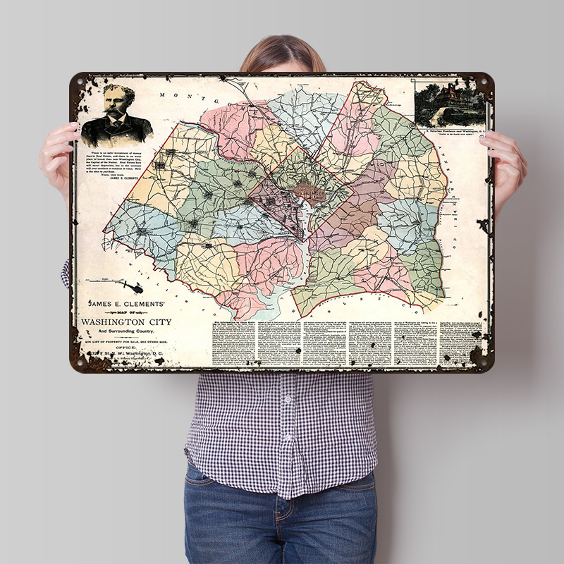 Map of Washington City Printed - Custom Map Poster recensione e prezzo