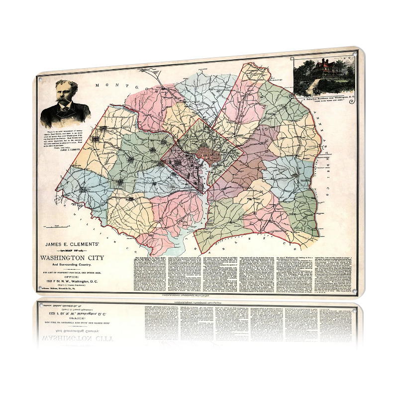Map of Washington City Printed - Custom Map Poster recensione e prezzo