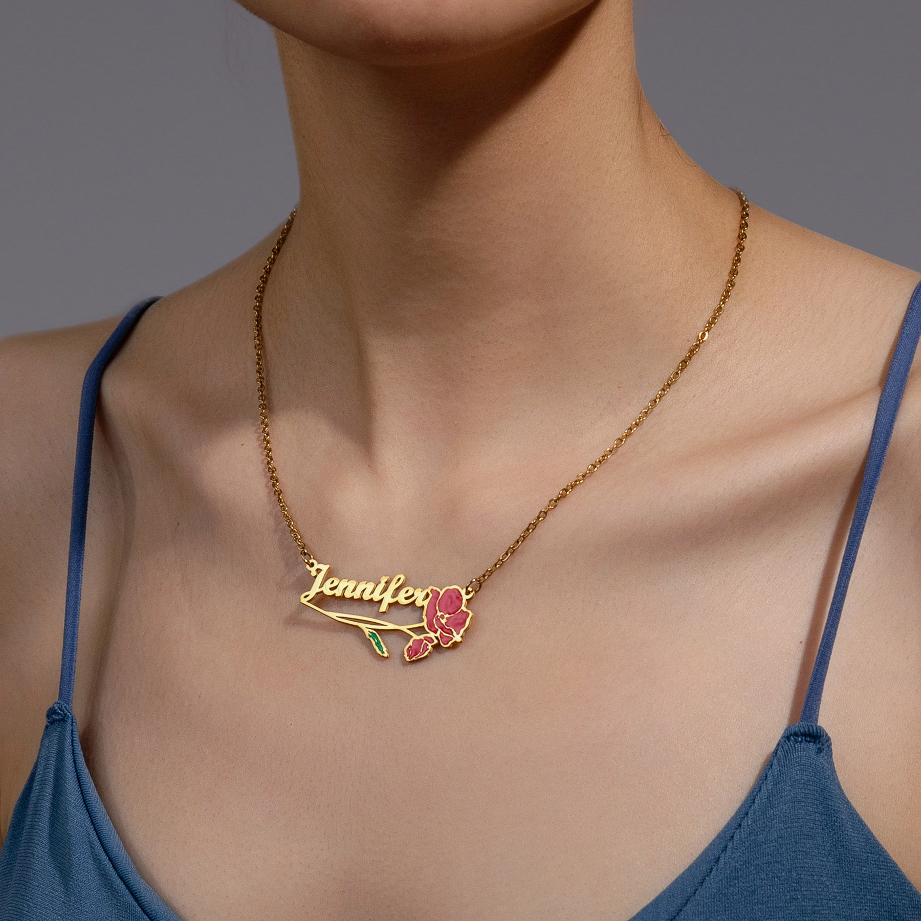 Acheerup Personalized Name UV  - Birth Flower Necklace recensione e prezzo