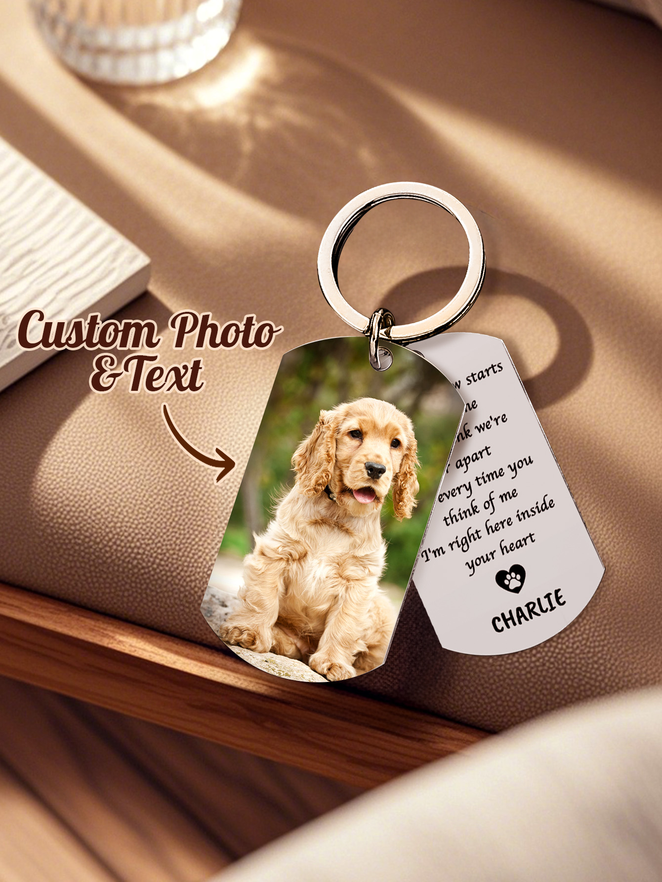 Personalized Pet Photo Keychai - Pet Portrait Custom recensione e prezzo