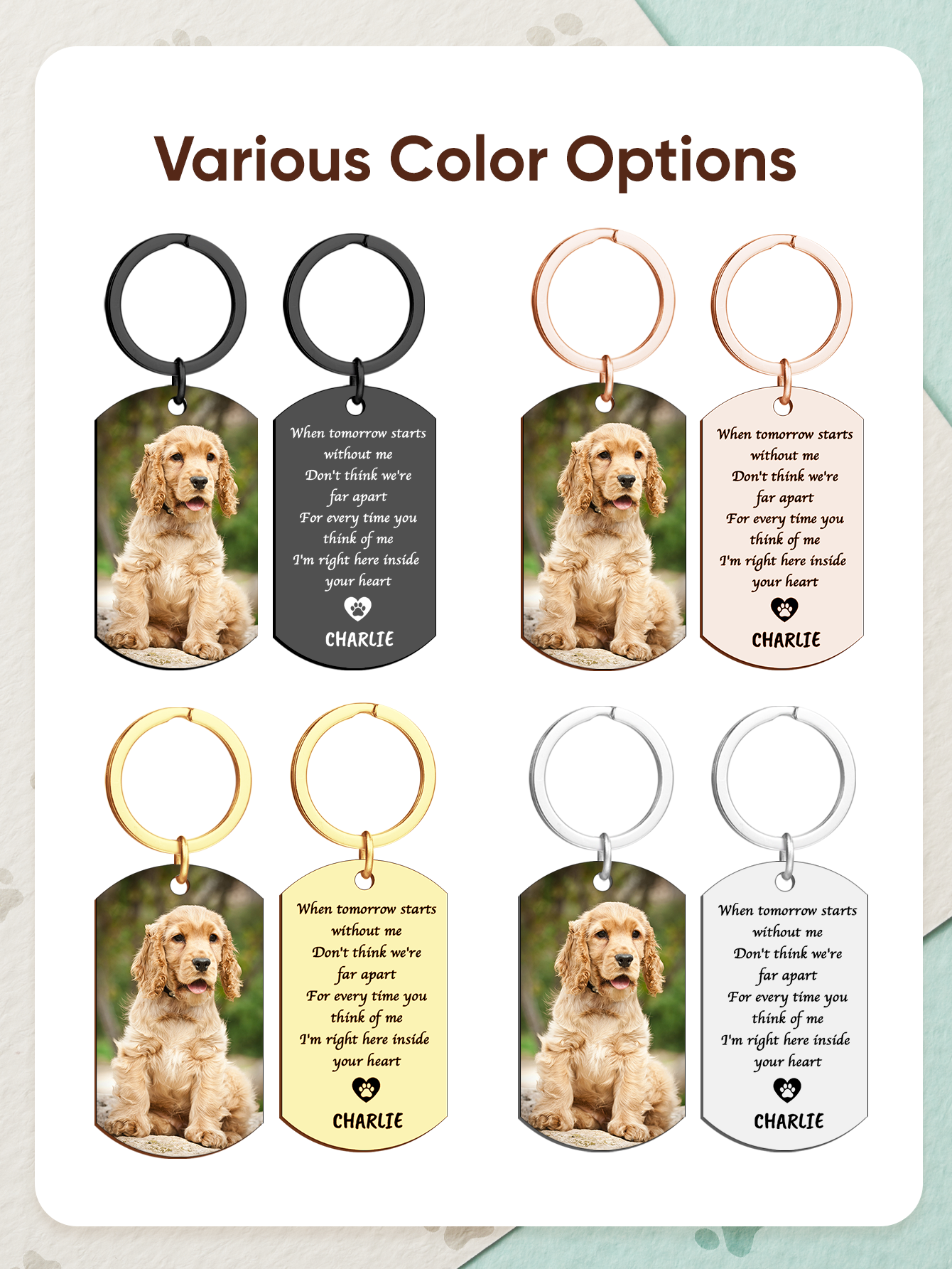 Personalized Pet Photo Keychai - Pet Portrait Custom recensione e prezzo