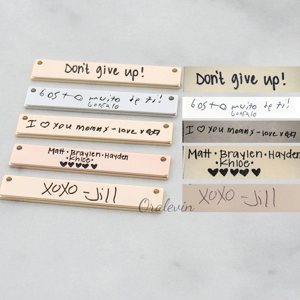 Personalized Custom Actual Han - Handwriting Necklace Bar recensione e prezzo