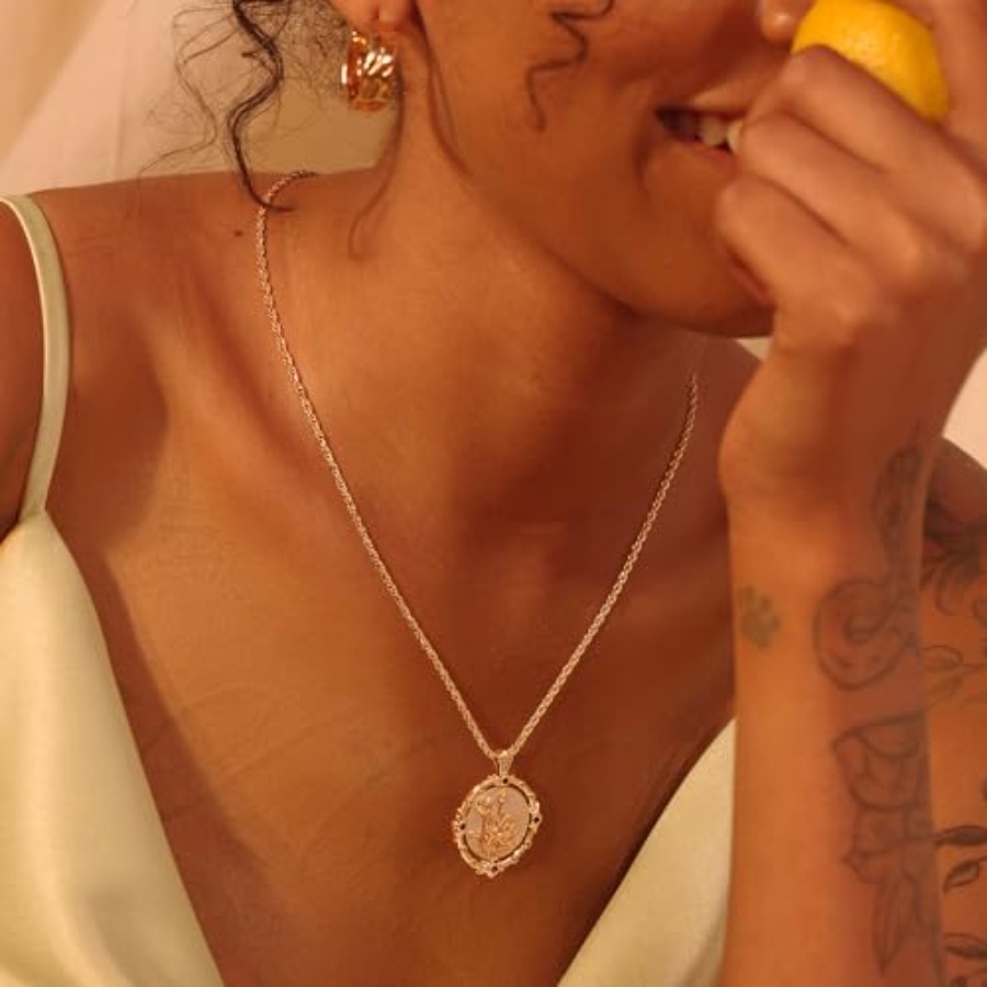 Fettero Gold Necklace for Wome - Birth Flower Necklace recensione e prezzo