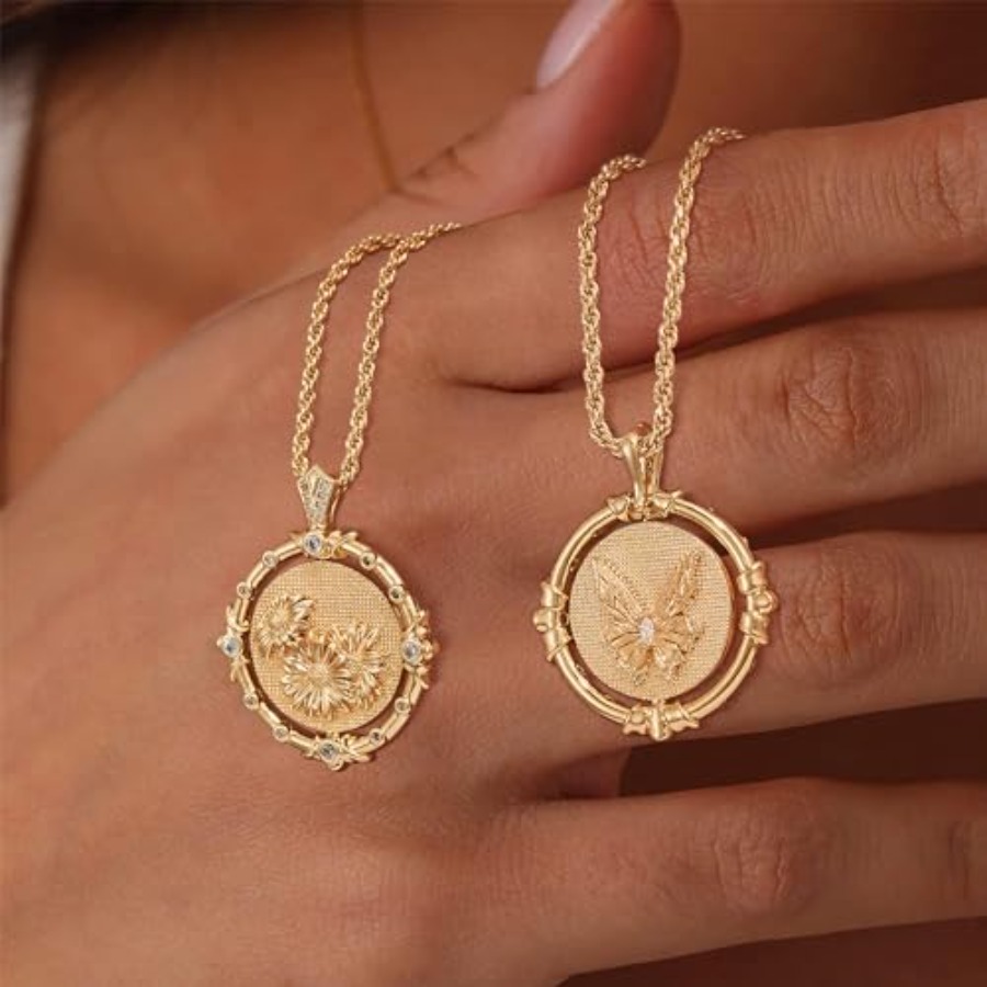 Fettero Gold Necklace for Wome - Birth Flower Necklace recensione e prezzo