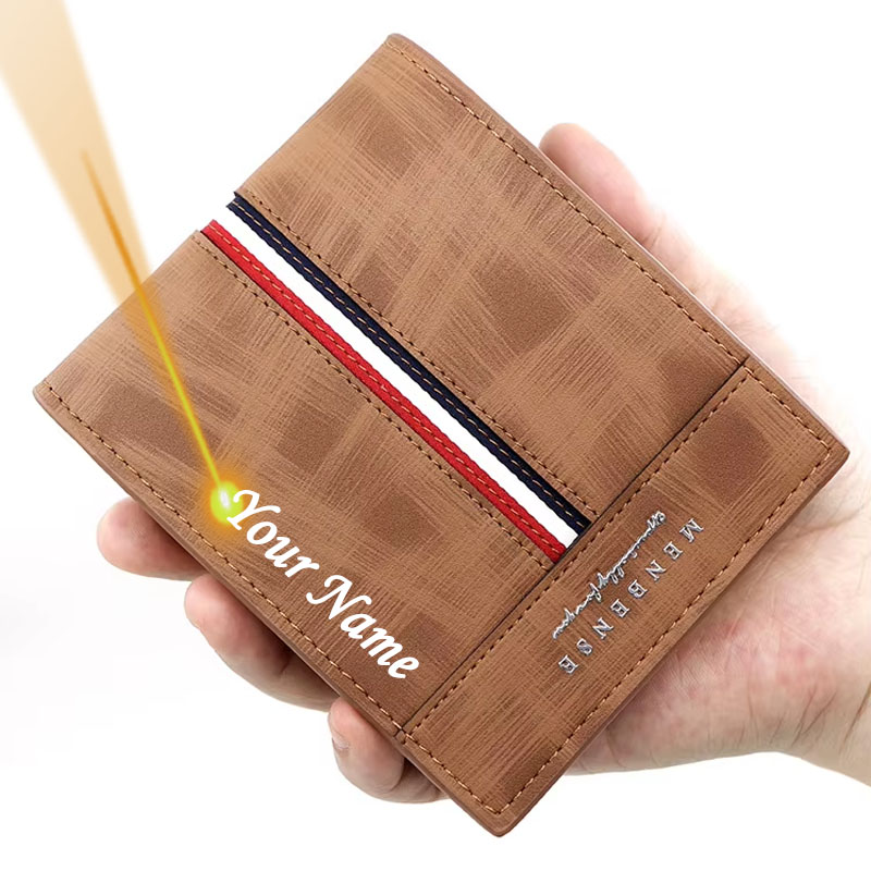 Slim Card Holder Male Purses C - Personalized Name Box recensione e prezzo