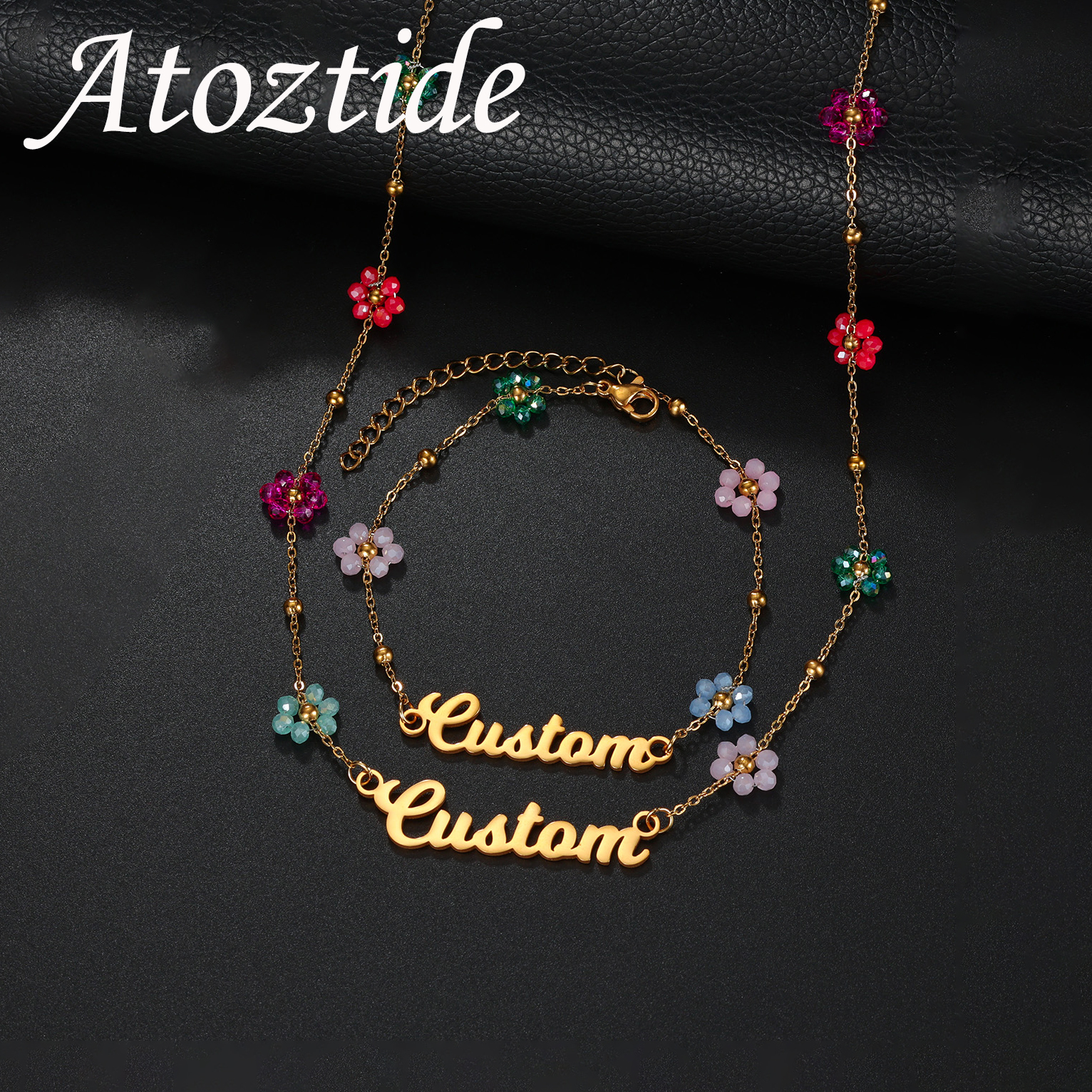 Atoztide Custom Name Jewelry S - Birth Flower Necklace recensione e prezzo