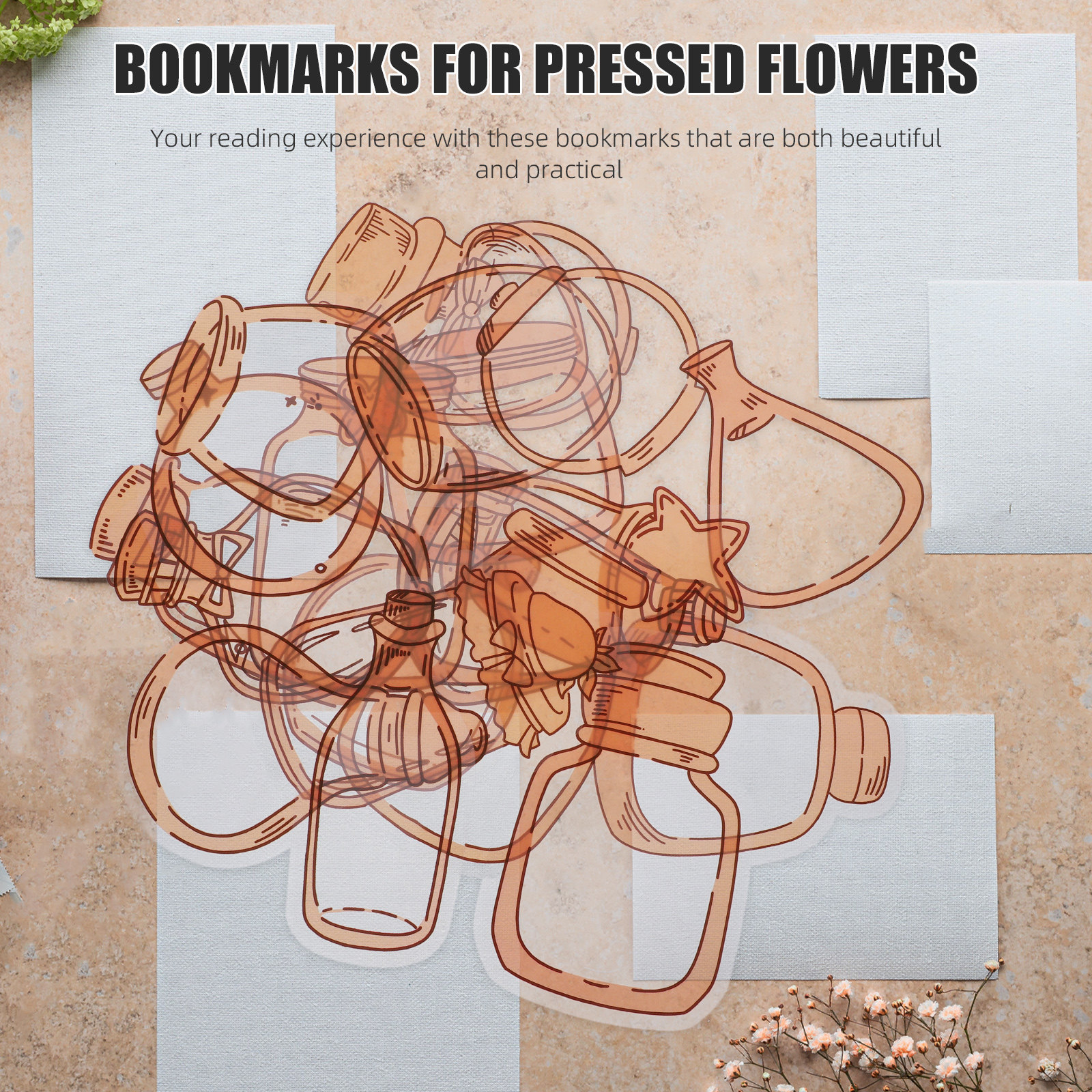 20 Sheets Pressed Dried Flower - Dried Flower Bookmark recensione e prezzo